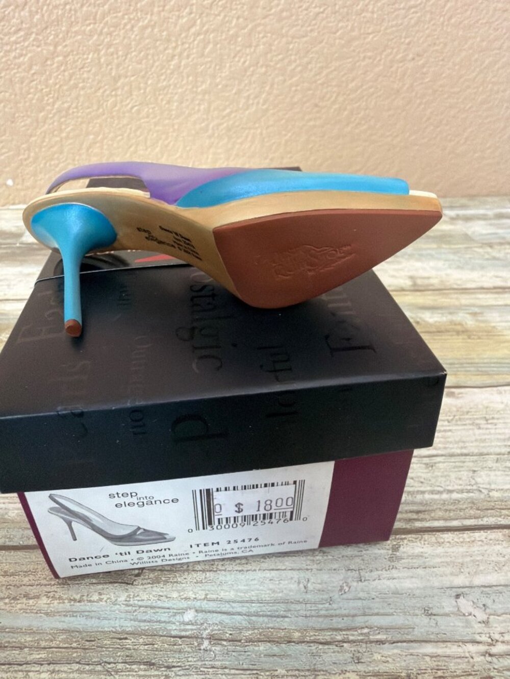 Just The Right Shoe Raine 2004 Dance Til Dawn Mini Shoe Used w/ Box COA #25476 - Picture 8 of 12